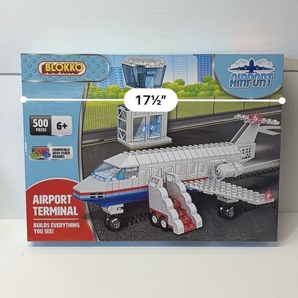 BLOKKO Plane and Airport Terminal 500 Pieces NEW - Picture 4 of 4